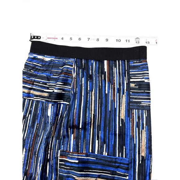 Ann Taylor Skirt Womens Petite Size 0 Geometric Print Multicolor Blue - Picture 6 of 9